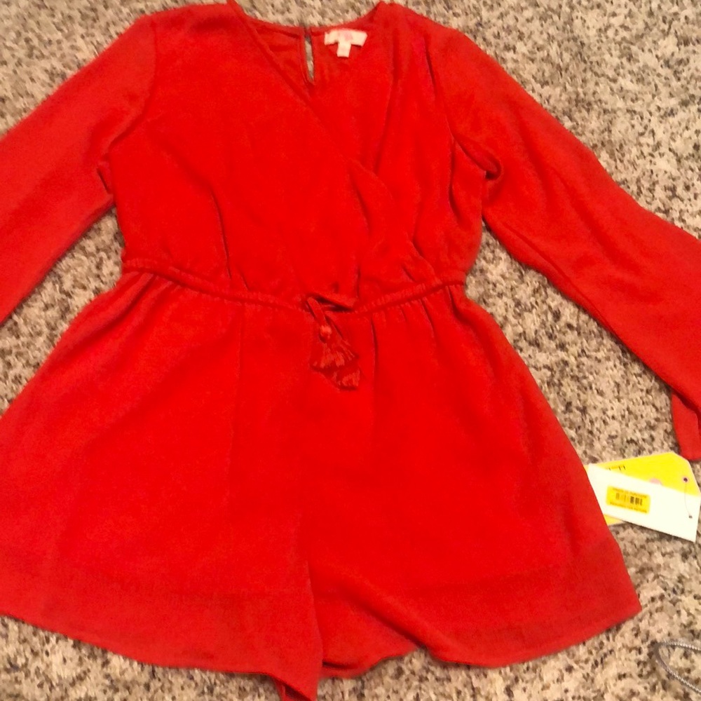 GB Girls Red/Orange Romper Size Large